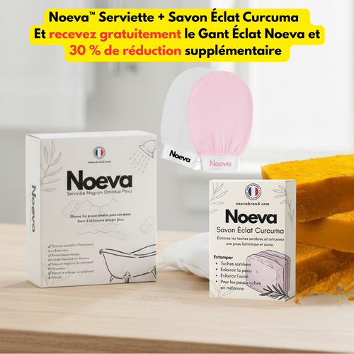 Black Friday Offer ! Noeva™ Serviette + Savon Éclat Curcuma + Gant Éclat Noeva