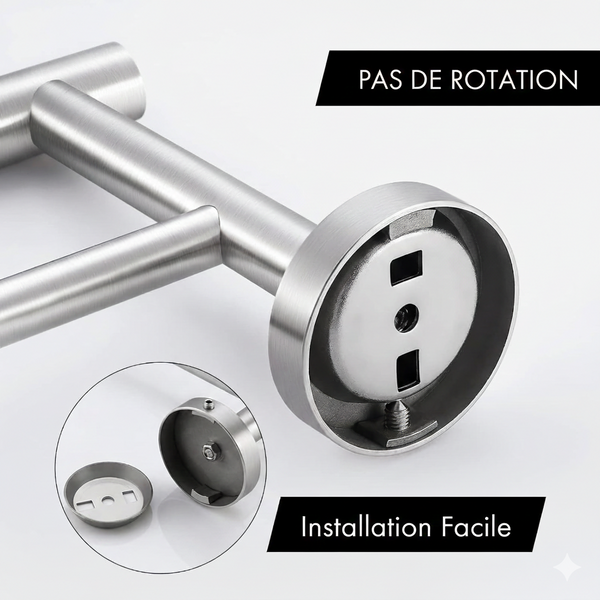 Porte Serviettes Double Brossé KES