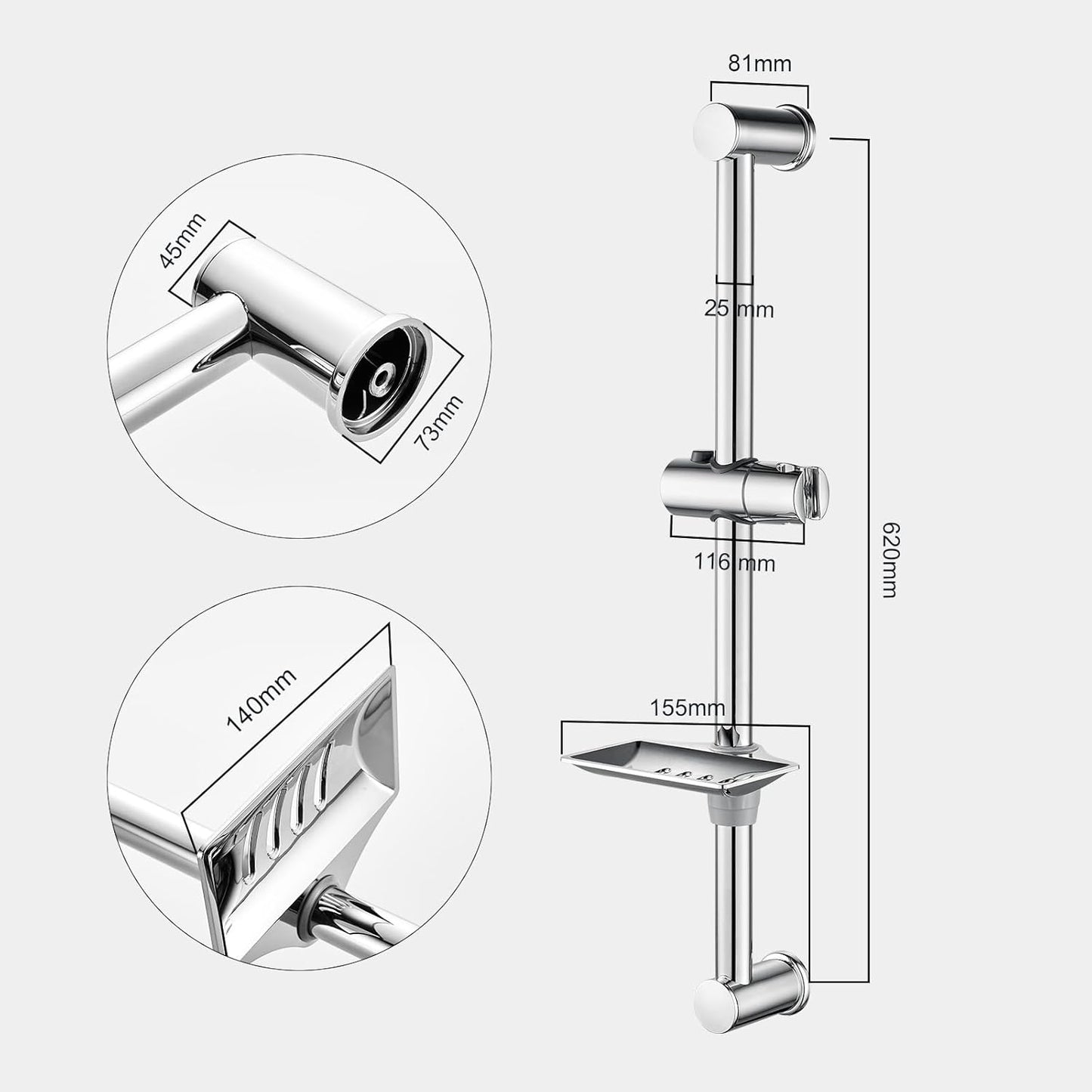 Barre de Douche Coulissante Ibergrif