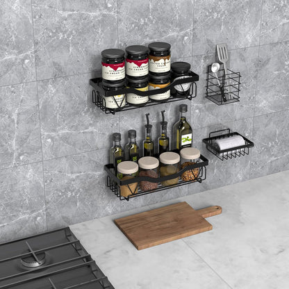 Étagère Douche Murale Sans Percer 4 pièces